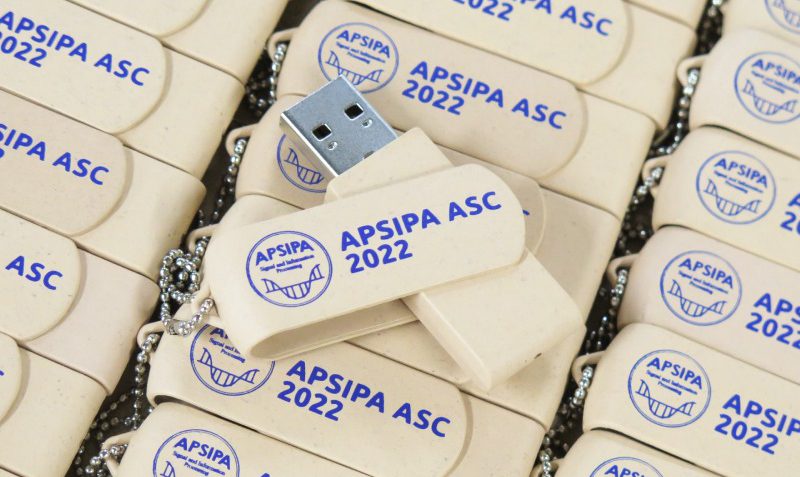 ผลงาน ผลิตแฟลชไดร์ฟรีไซเคิล สกรีนโลโก้ APSIPA ASC